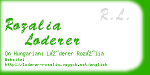 rozalia loderer business card